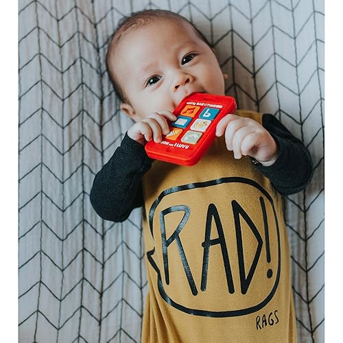 Miniatura 5 de Mordedor de teléfono para teléfono de bebé, juguete de dentición de silicona roja para bebé, alivio del dolor infantil Apple iPhone en forma de