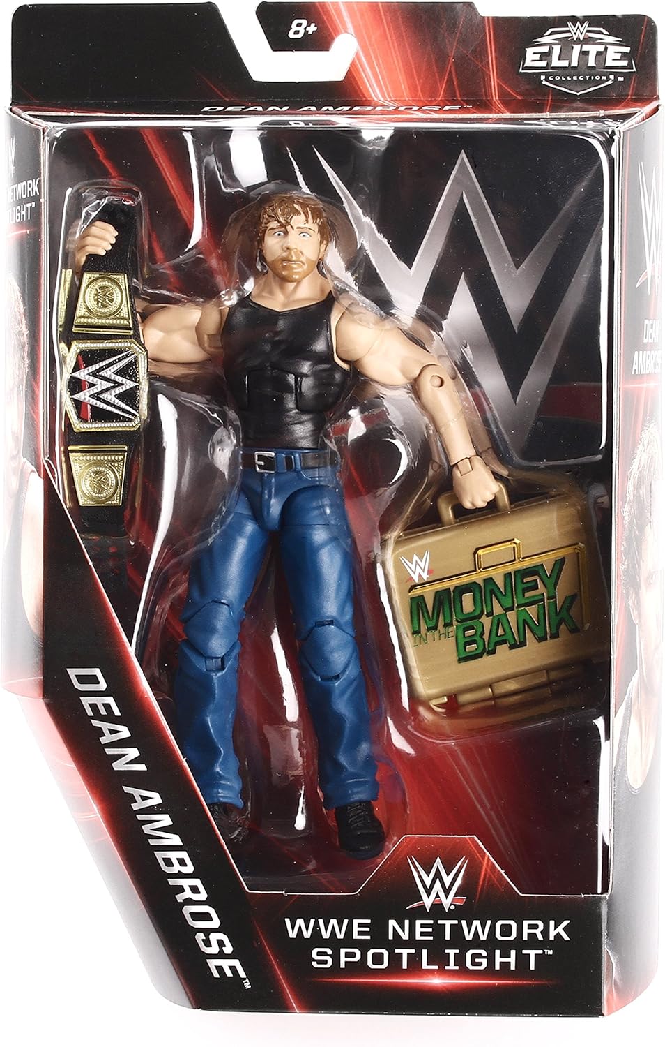 WWE Elite Collection, WWE Network Spotlight 6 Dean Ambrose figure with Championship & Money in the Bank Briefcase