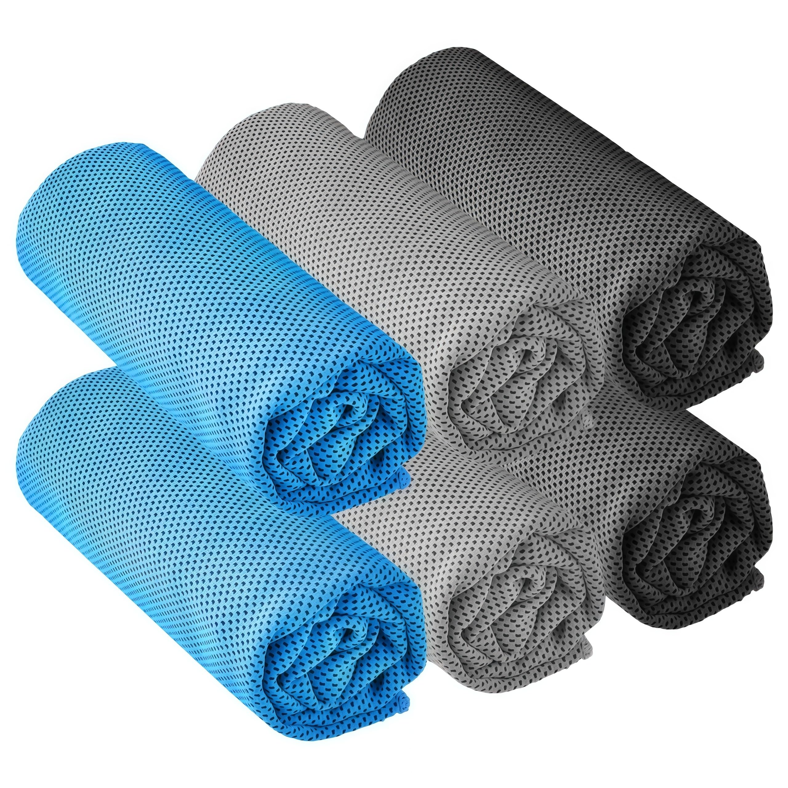 YQXCC Kühlendes Handtuch 3 Stück, Sofortige Kühlung für Nacken & Gesicht | 120x30 cm, Weiches, Atmungsaktives Mikrofaser für Yoga, Golf, Reisen, Sport, Camping, Fußball, Fitness & Outdoor-Sport