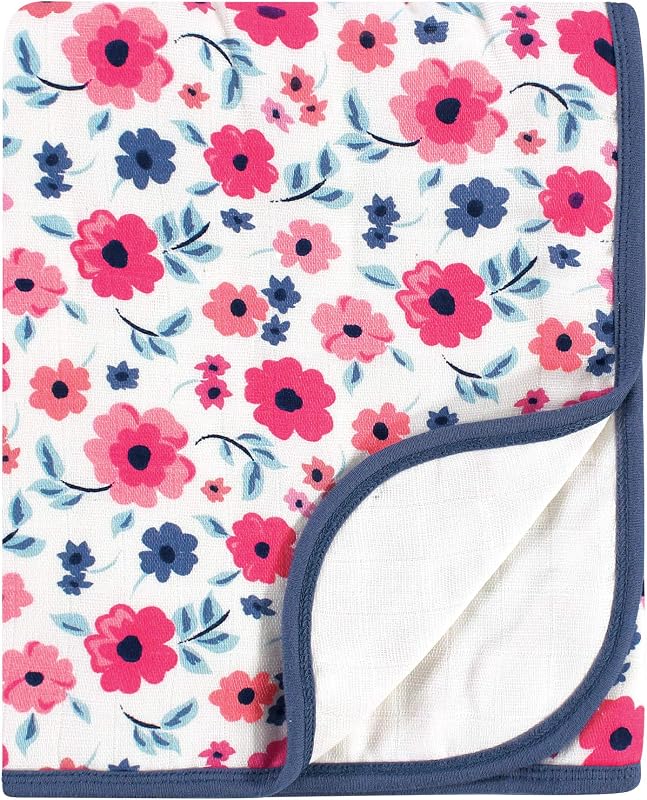 Manta Tranquility de muselina de algodón orgánico, unisex, para bebé, diseño de flores de jardín, talla única