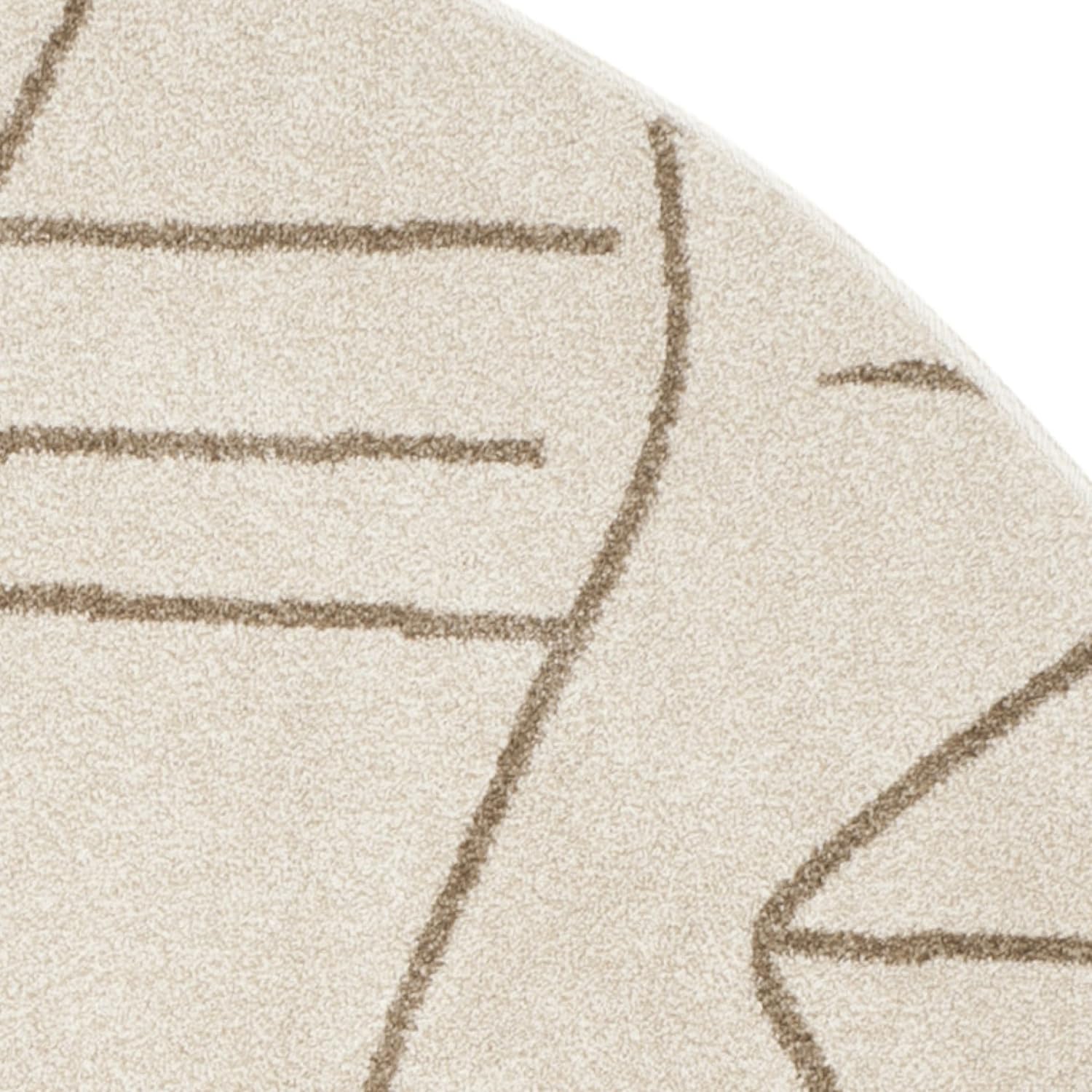 SAFAVIEH Amherst Collection 7' Round Ivory/Grey AMT429K Modern Moroccan Non-Shedding Dining Room Entryway Foyer Living Room Bedroom Area Rug