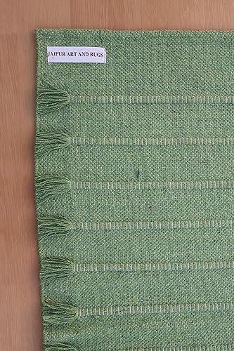 Miniatura 3 de Jaipur Art And Rugs15 Thick Cotton Yoga Mat,72"x24" Eco-friendly Non-Slip Exercise & Fitness Rug for Men & Women with Carrying Strap, Workout Mat