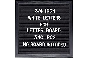 Felt Letter Board Letters Set - Pre-Cut 340pcs 3/4 Inch White Letters...