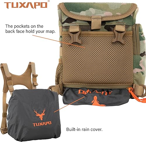Miniatura 3 de Tuxapo Binocular Arnés Pecho Pack con Telémetro Bolsa Bino Caso para Caza Senderismo Tiro