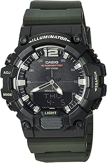 Men's Classic Quartz Watch with Resin Strap, Green, 20.88 (Model: HDC-700-3AVCF) - coolthings.us