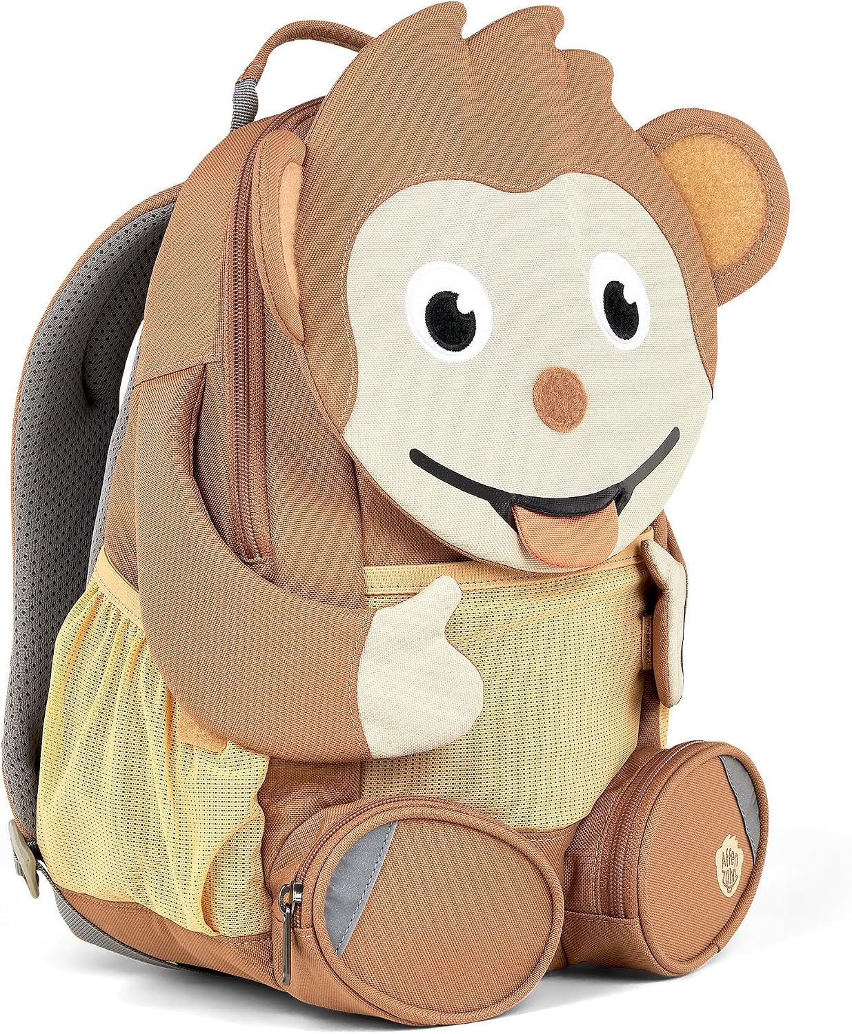 Affenzahn Monkey Backpack for Kids, 3-5 Yrs Old - Water-Repellent Back to School Toddler Backpack for Daycare, Preschool & Travel - Adorable Bookbag for Girls & Boys with Functional Pull-Out Tongue