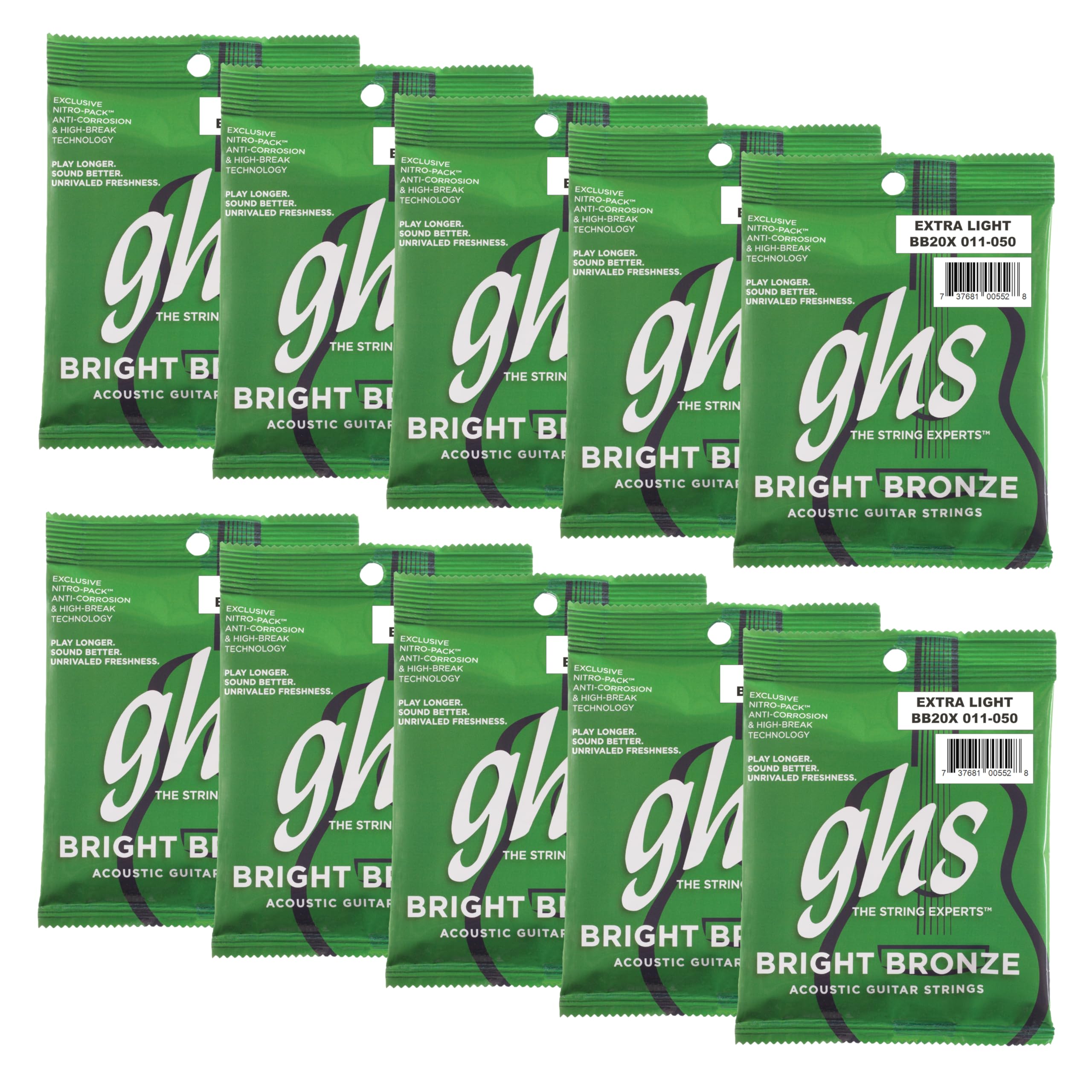 GHS Strings Struny do gitary akustycznej (BB20X-10 SET)