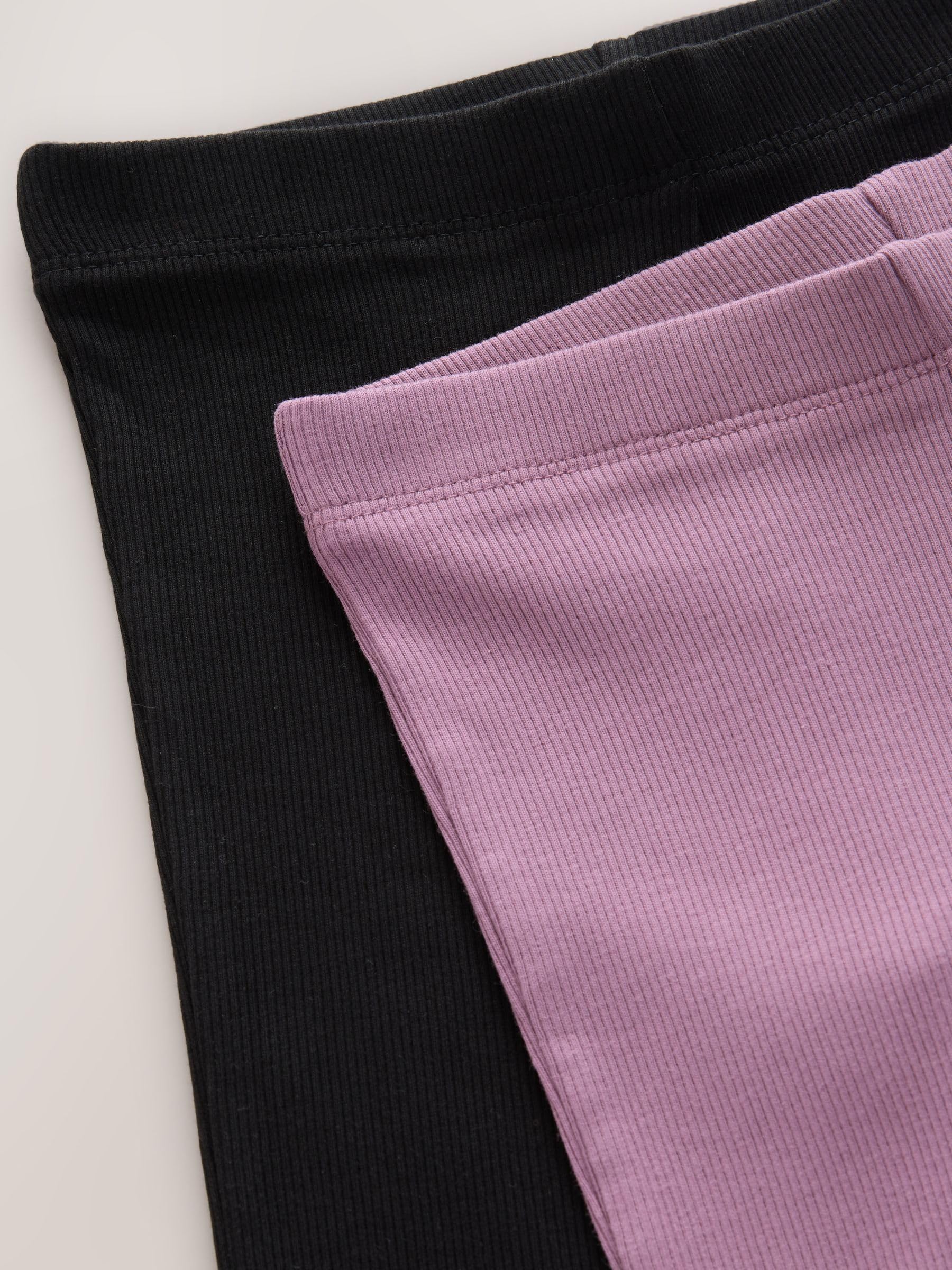 NEXT Niñas Pack de 2 Leggings de canalé Acampanados