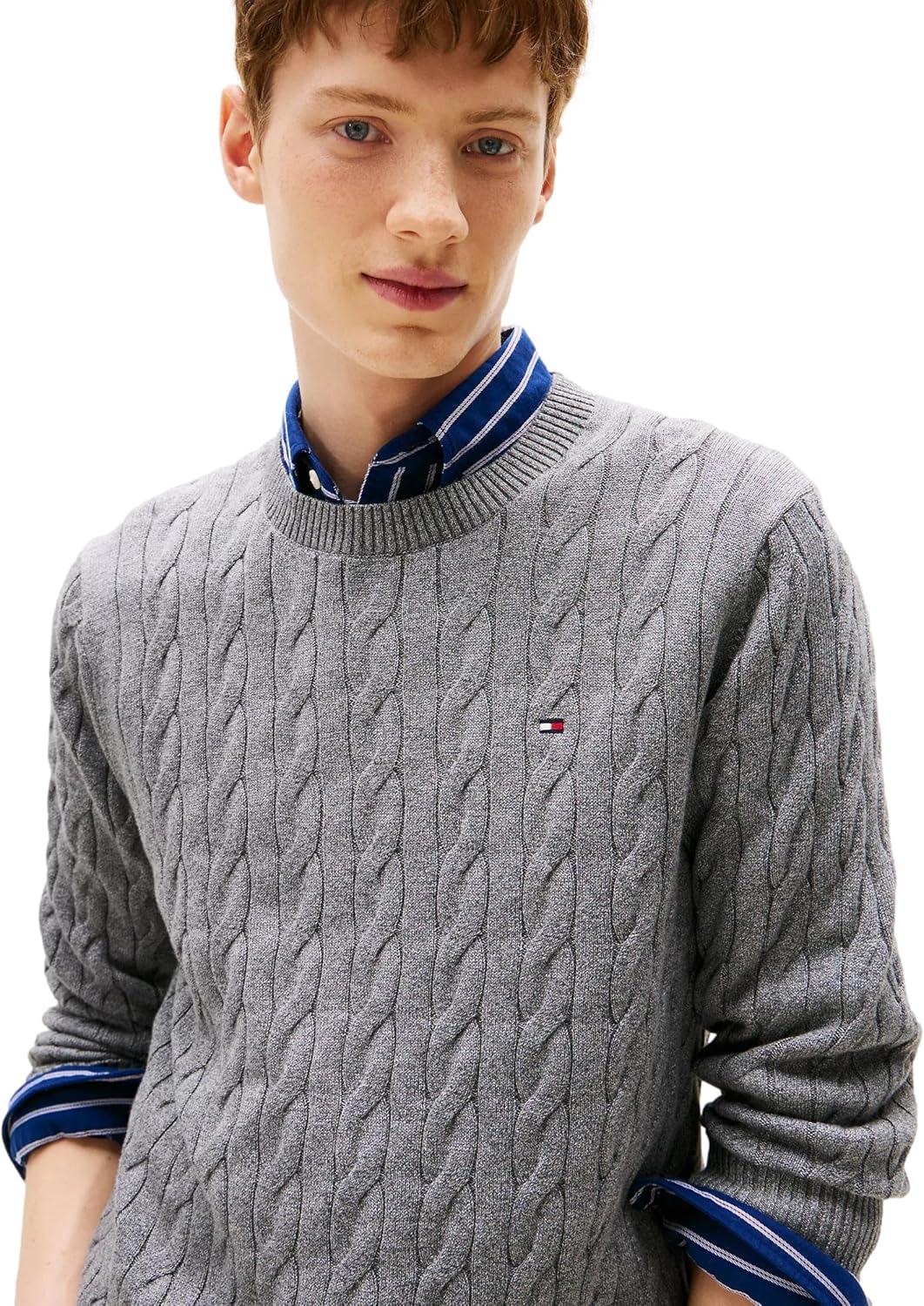 Tommy Hilfiger Men's Iconic Cable Knit Sweater 2024 Collection - Image 3