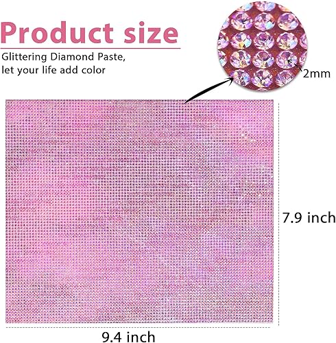 Vista 133 de Outus 12000 piezas de lámina de strass Bling Bling, calcomanías de strass, autoadhesivas, calcomanías para decoración de autos DIY, calcomanías