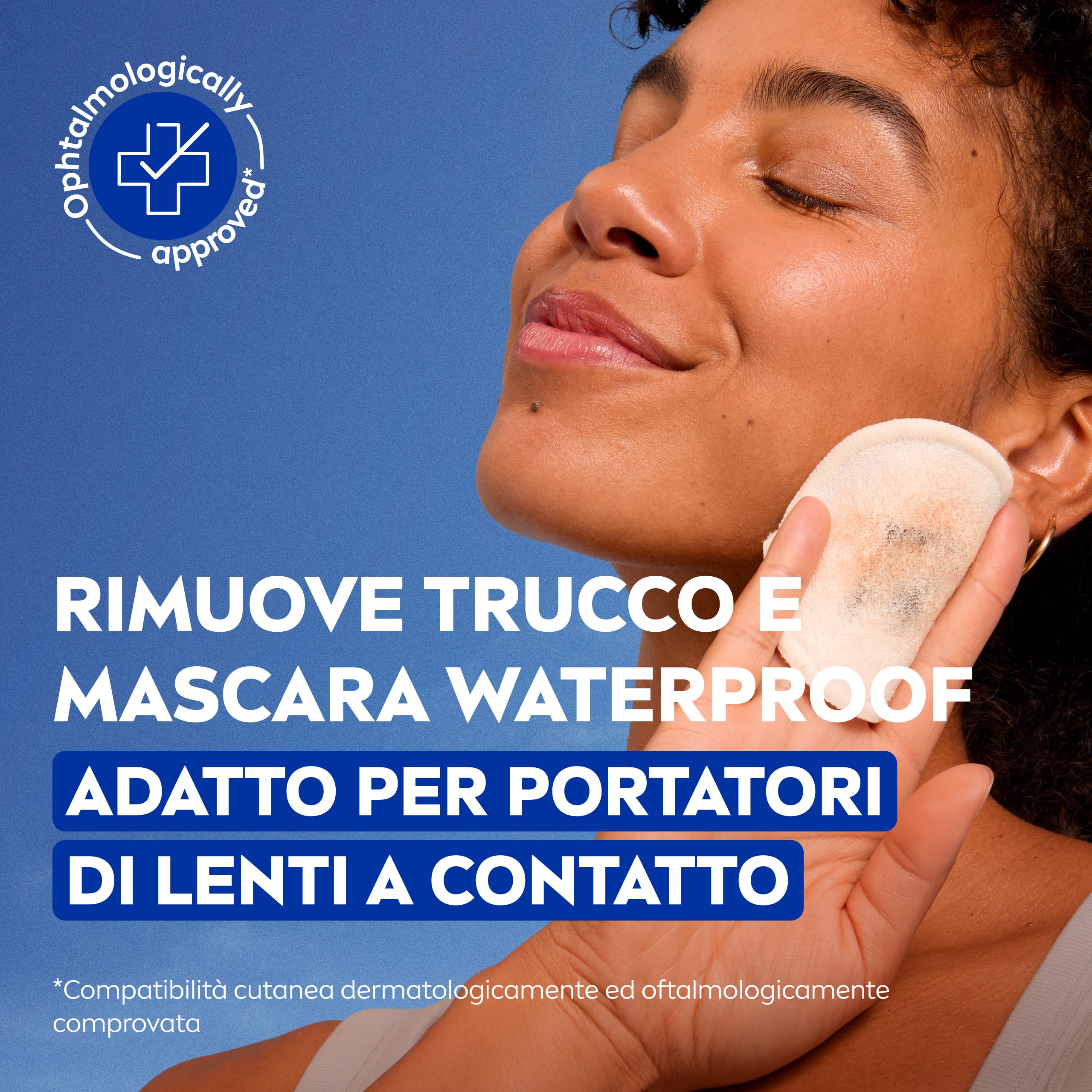 NIVEA Struccante Occhi Doppia Azione 6 x 125 ml, Struccante occhi waterproof bifasico, Detergente struccante con Fiordaliso, Rimuove mascara e make-up, Protegge le ciglia, Tutti i tipi di pelle