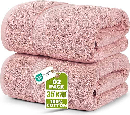 Vista 38 de Utopia Towels - Lujosa toalla de baño jumbo, 2 unidades - 600 g/m², 100% algodón hilado en anillo, toalla extragrande altamente absorbente