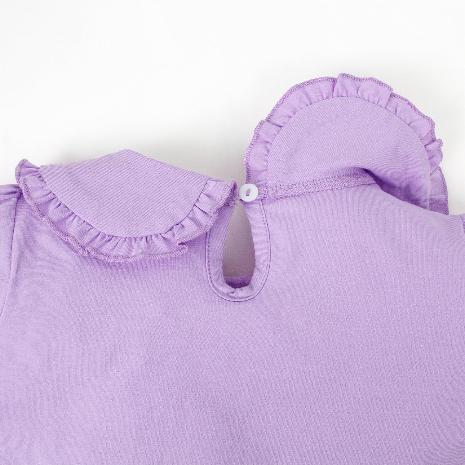 Magic Park 12M-14Y Toddler Short Sleeve T-Shirt Girls Ruffle Blouse Kids Solid Color Tee Casual Tops Holiday Clothes - Image 5