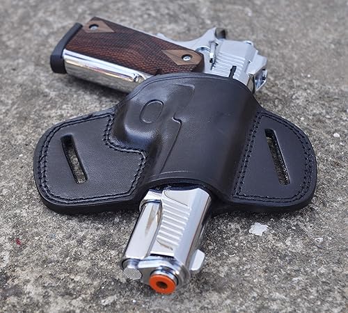 Ottoza Funda de cuero hecha a mano derecha para pistola 1911  Funda OWB para pistola 1911 se adapta a la mayoría de los modelos 1911 COLT-Kimber
