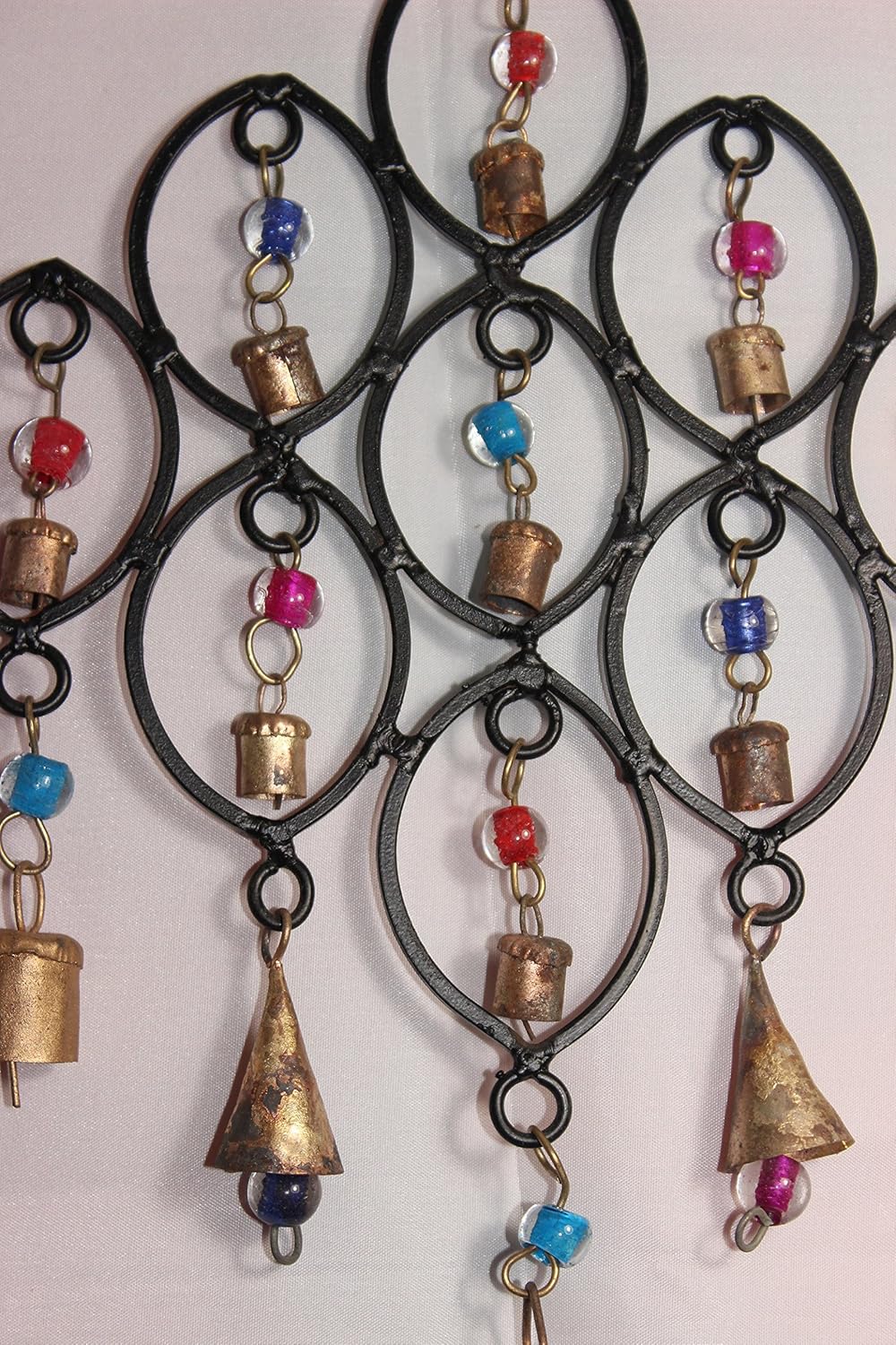 Namaste Recycled Wind Chime With Glass Beads And Bells Fair Trade