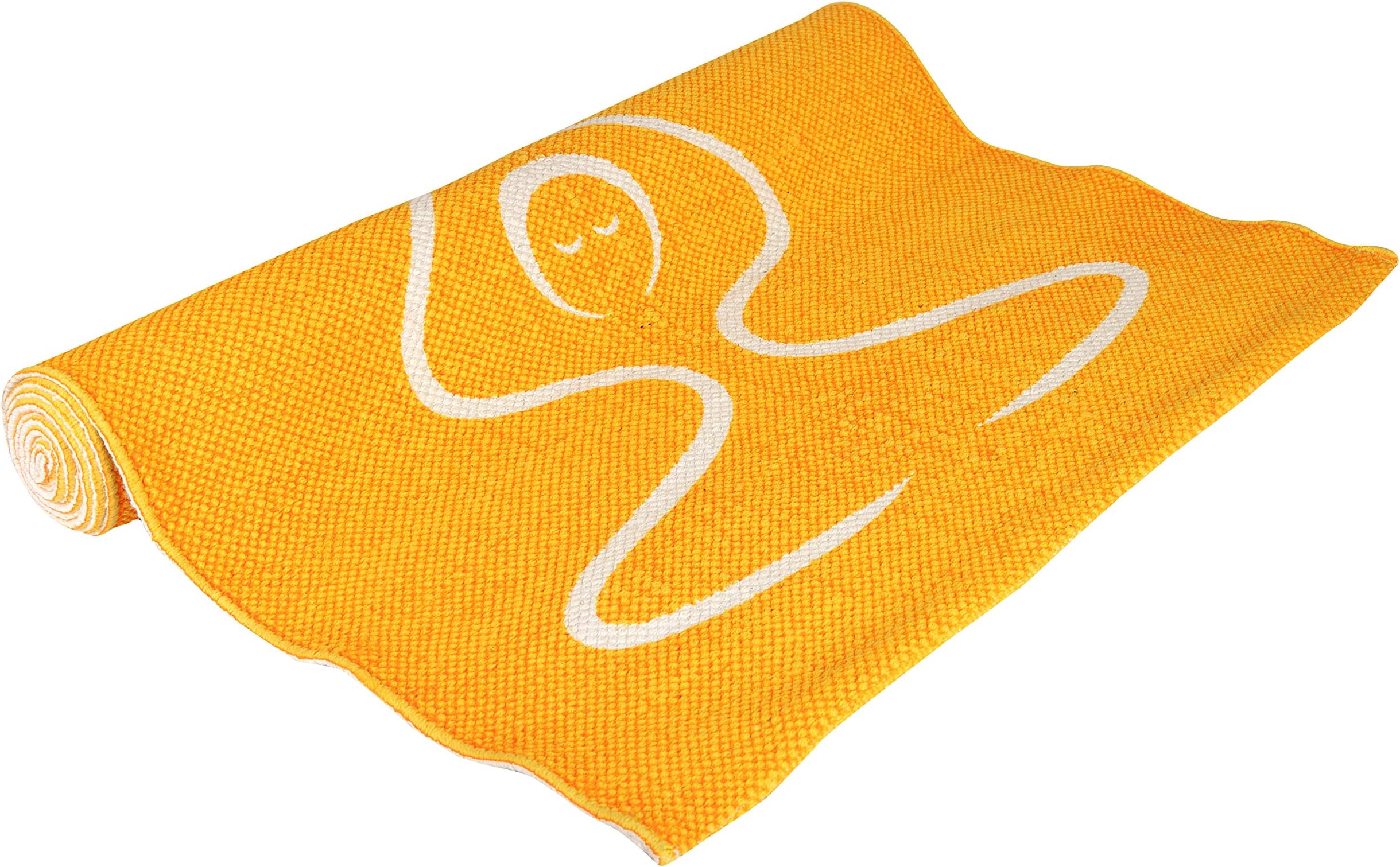 Kaivalyadhama Yoga Mat Non Slip Washable Natural 4mm | Yoga Mat for Women and Men | Cotton Yoga Mat | Yoga Mat | Yoga Mat for Men | Exercise Mat for Home Workout, Outdoors, Yoga, Fitness, Meditation & Pilates For Men & Women (Kaivalyadhama Parvatasna Yellow) Eco Friendly Non Slip Anti Skid Gym Workout Yoga Mat for Women 4mm Thick Meditation and Exercise Cotton Yoga Mat