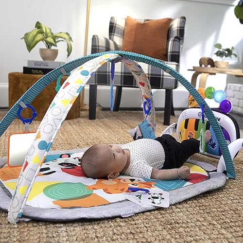 Miniatura 15 de Baby Einstein Gimnasio de Juego y Alfombrilla de Actividad 4 en 1 Kickin' Tunes con Piano Musical y de Lenguaje para Tiempo Boca Abajo