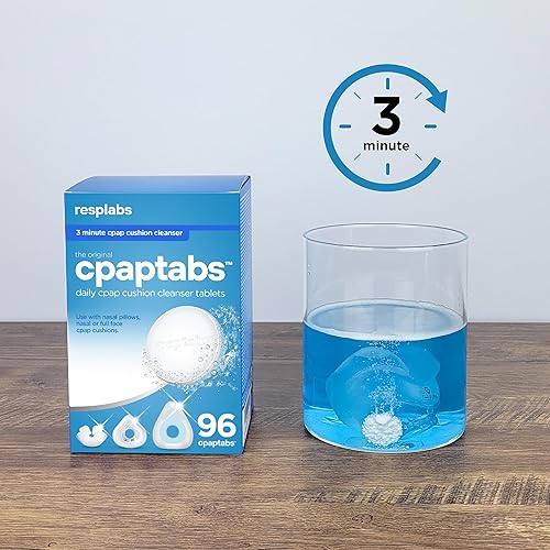 Miniatura 4 de cpaptabs - Tabletas limpiadoras de almohadillas CPAP de resplabs - 96 tabletas (suministro de 3 meses) - Compatible con máscaras CPAP, tubos y