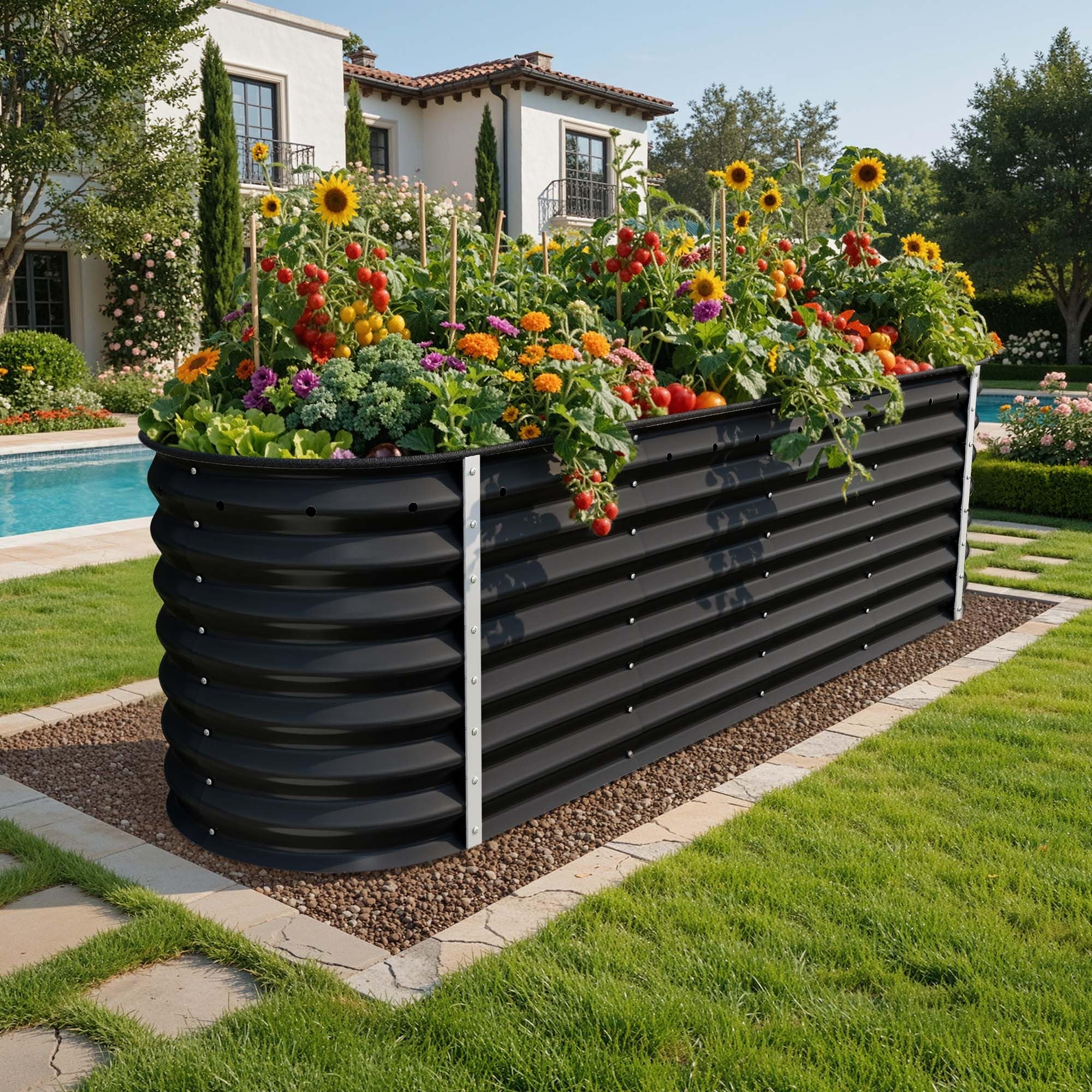 Amazon.com : YITAHOME 8x2x2ft Raised Garden Bed Kit, 24