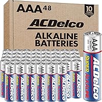 Vista 1 de ACDelco 48 pilas AAA, batería súper alcalina de máxima potencia, 10 años de vida útil, embalaje resellable