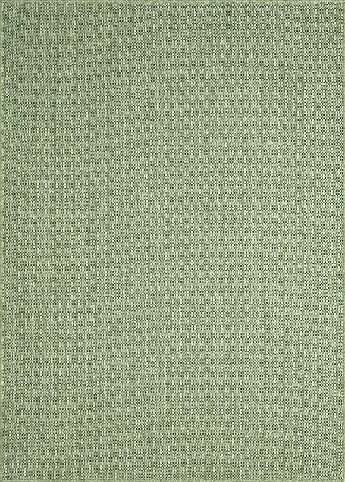 Mia's Teppiche "Lara - Tappeto per esterni, per balconi, terrazze e giardini d'inverno, resistente alle intemperie, ai raggi UV, a trama piatta, Verde, 160 x 220 cm