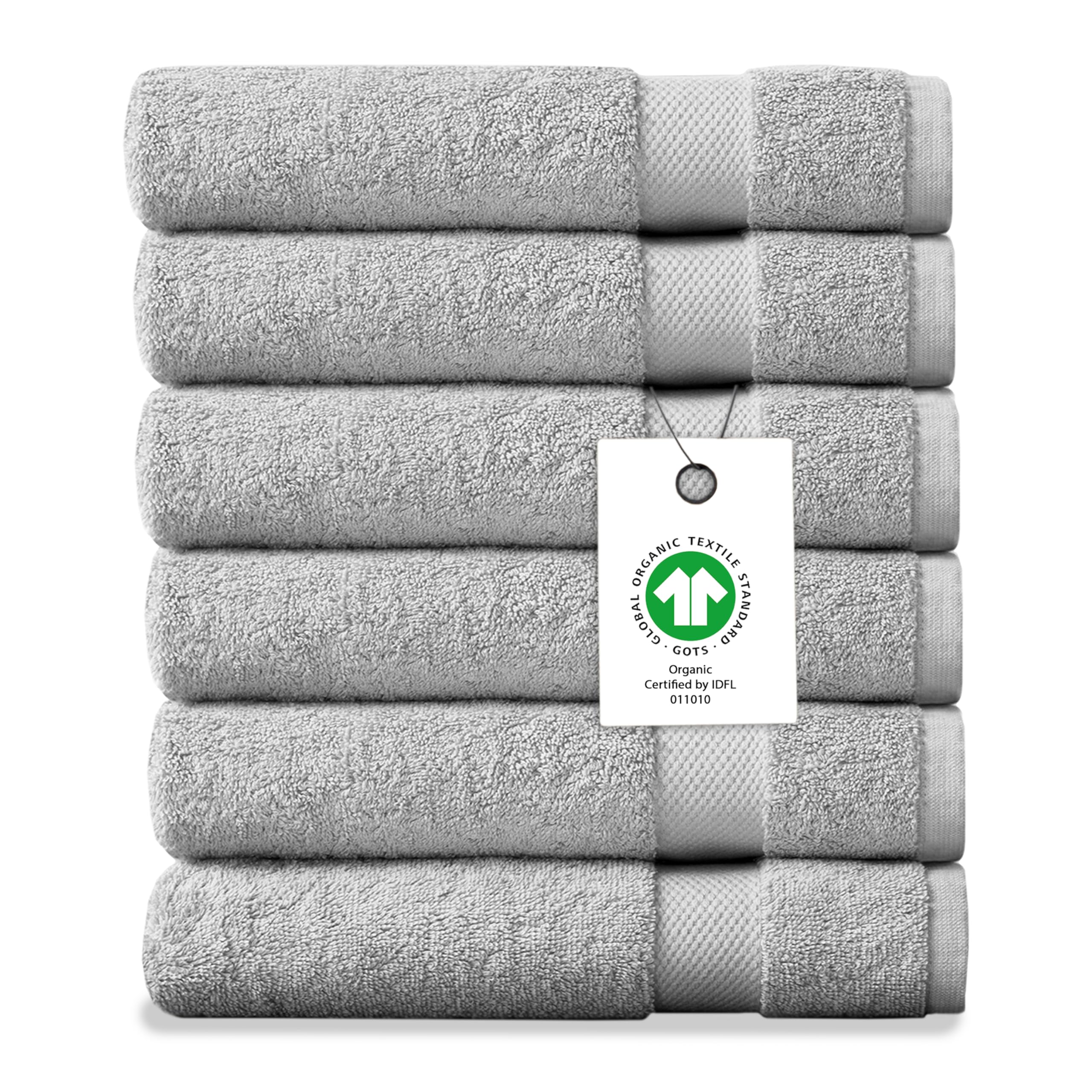 Delara Organic Cotton Luxuriously Plush Washcloths Pack of 6 | GOTS & Oeko-TEX Certified | Premium Quality Face Towels | Feather Touch Technology|650 GSM Long Staple|Soft, Quick Dry & Ultra-Absorbent-image-37