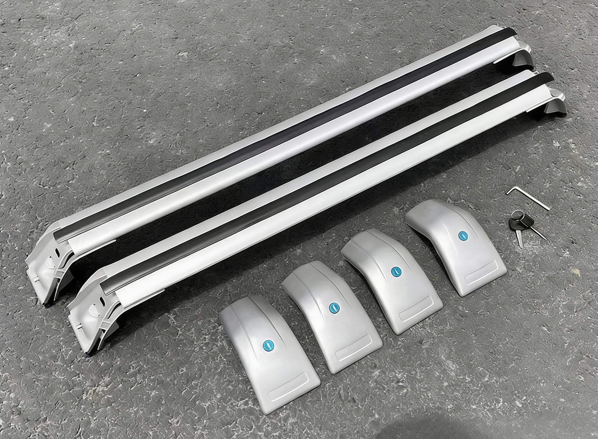 Barras transversales de techo para BYD SEAL U DM-i (SONG Plus DM-i) 2023-2026 | Diseño bloqueable y capacidad de 150 libras (cada barra) | 2 piezas de aluminio plateado anticorrosión para techo