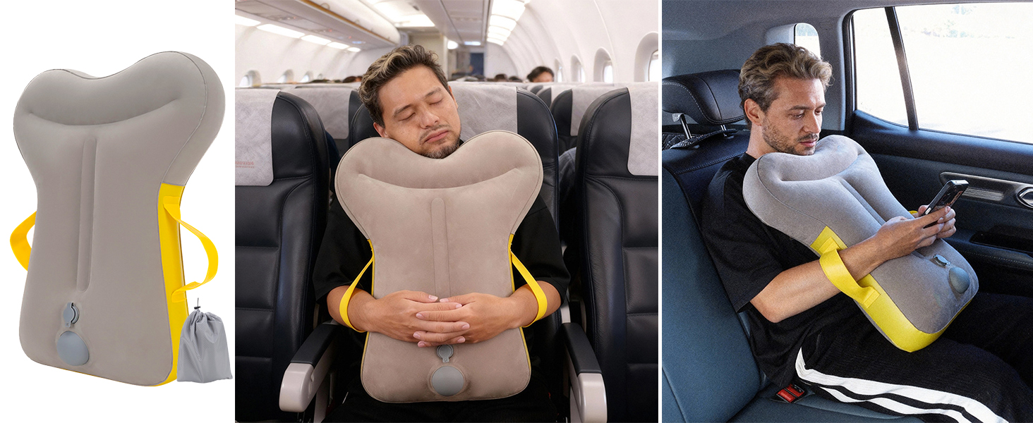 Almohada Inflable para Viaje con Soporte Ergonómico miniatura 7