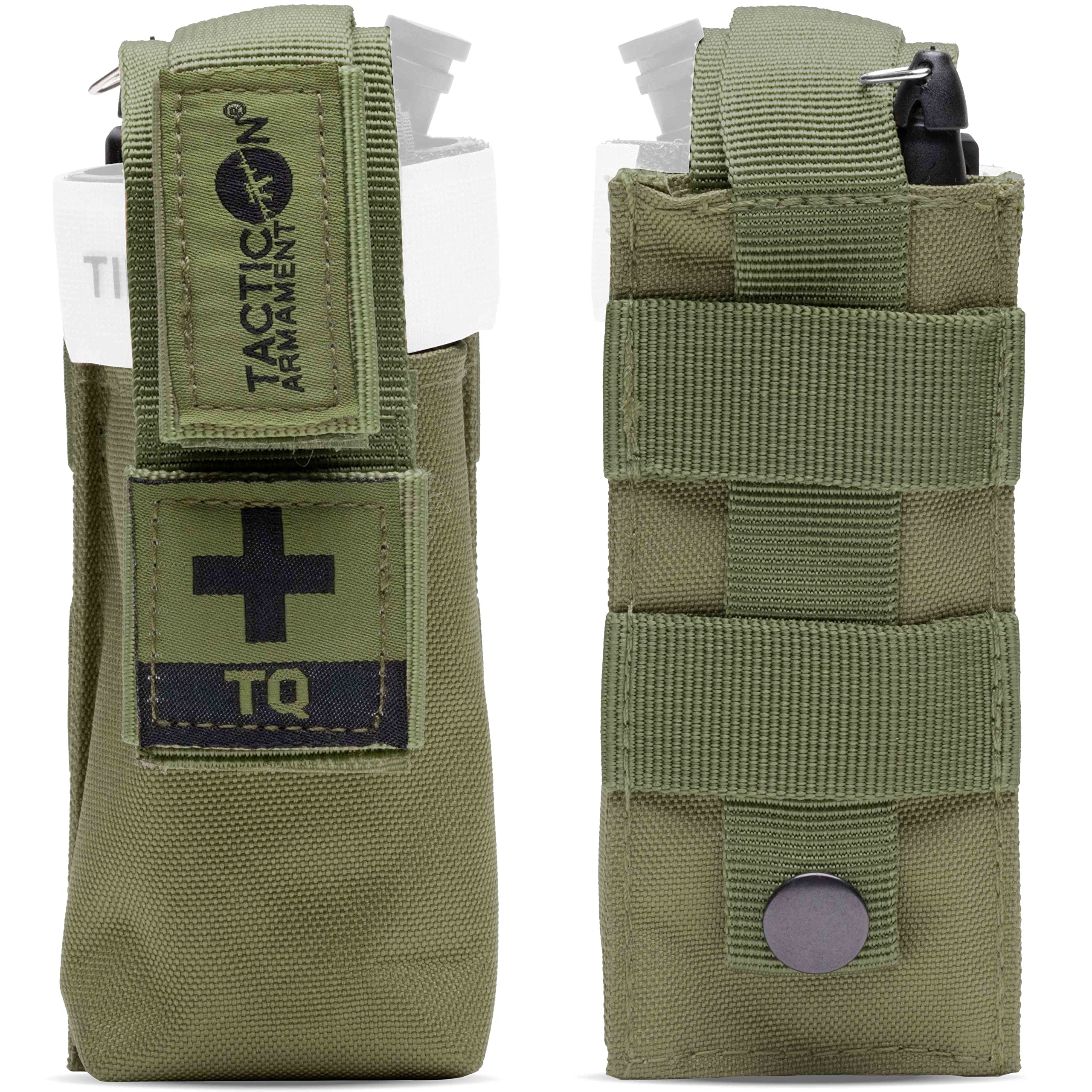 TACTICON Combat Tourniquet Soft Holder| Combat Veteran Owned Company | Reinforced Elastic Stores TQ | 900D Polyester Mounted Via Hook & Loop