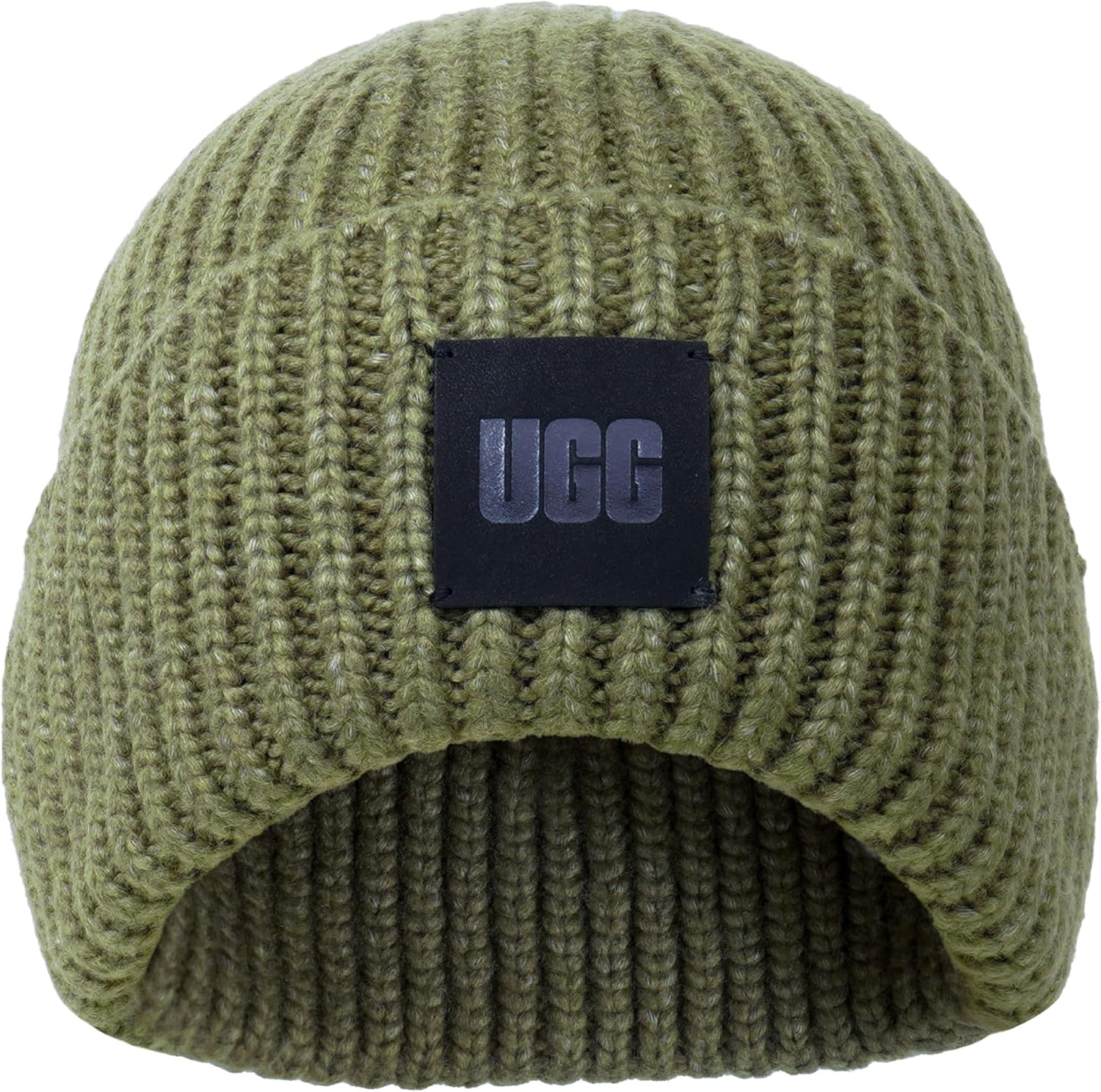 UGG Womens Chunky Rib Beanie with UGG Logo