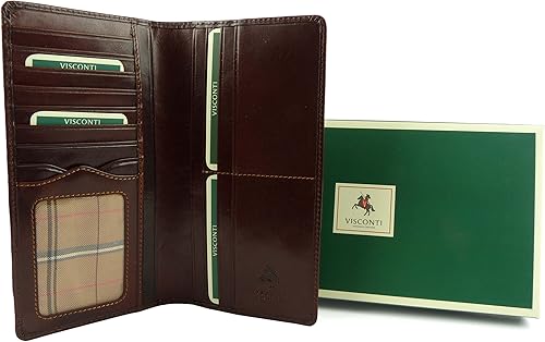 Miniatura 2 de Visconti Cartera delgada de cuero italiano para hombre, Multi