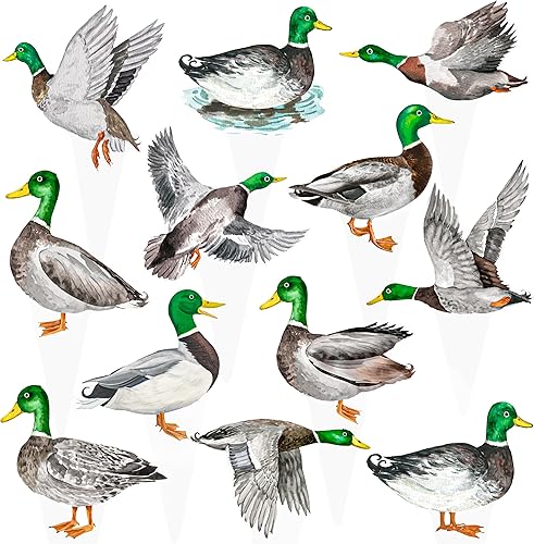Miniatura 2 de Decoración para cupcakes, 48 piezas de decoración de fiesta de caza de patos, palo, pato, palo, cupcakes, decoración de fiesta de cumpleaños de pato