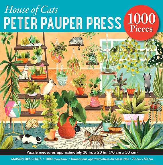 PETER PAUPER PRESS House of Cats 1000 Piece Jigsaw Puzzle