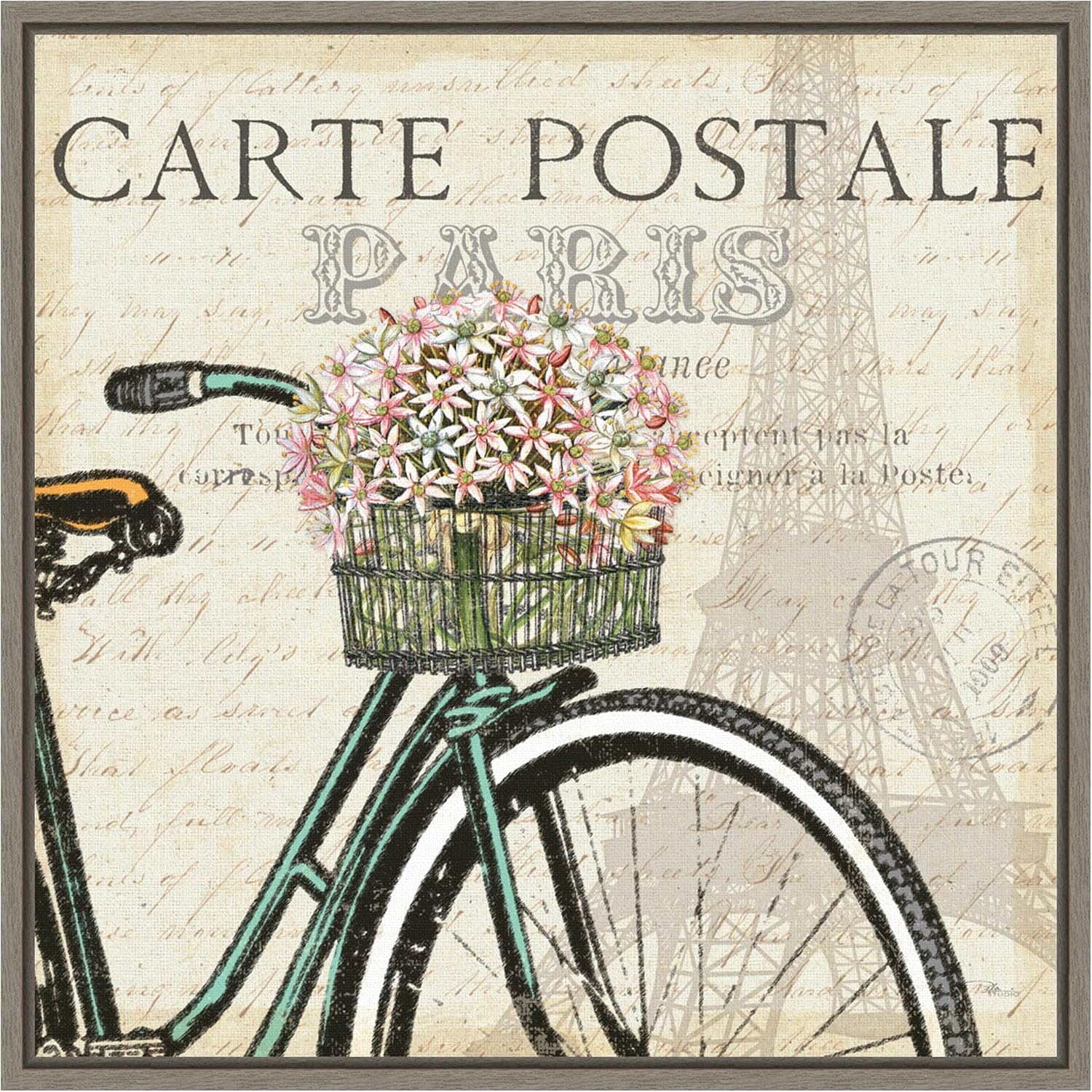 Amanti Art Paris Ride I by Pela Studio Canvas Art Framed, Small, Greywash