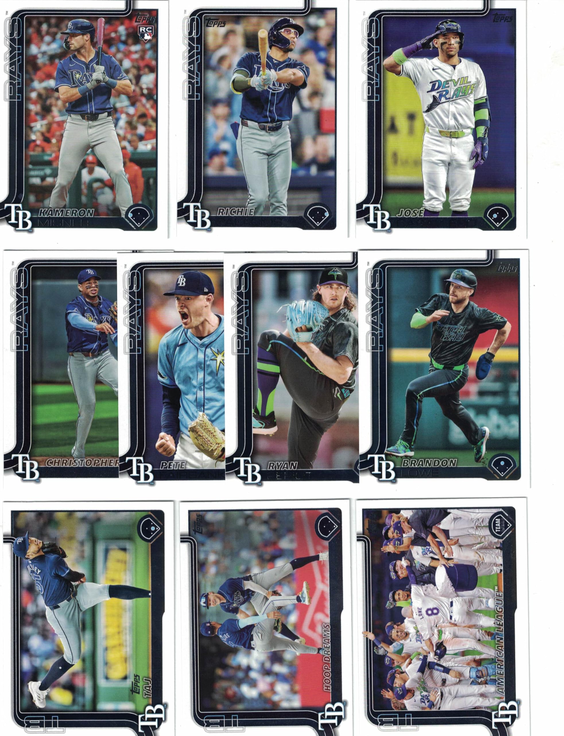 Amazon.com: Tampa Bay Rays/Complete 2025 Topps Rays Baseball Card