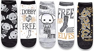 Harry Potter Women's Dobby 5 Pack Ankle Socks