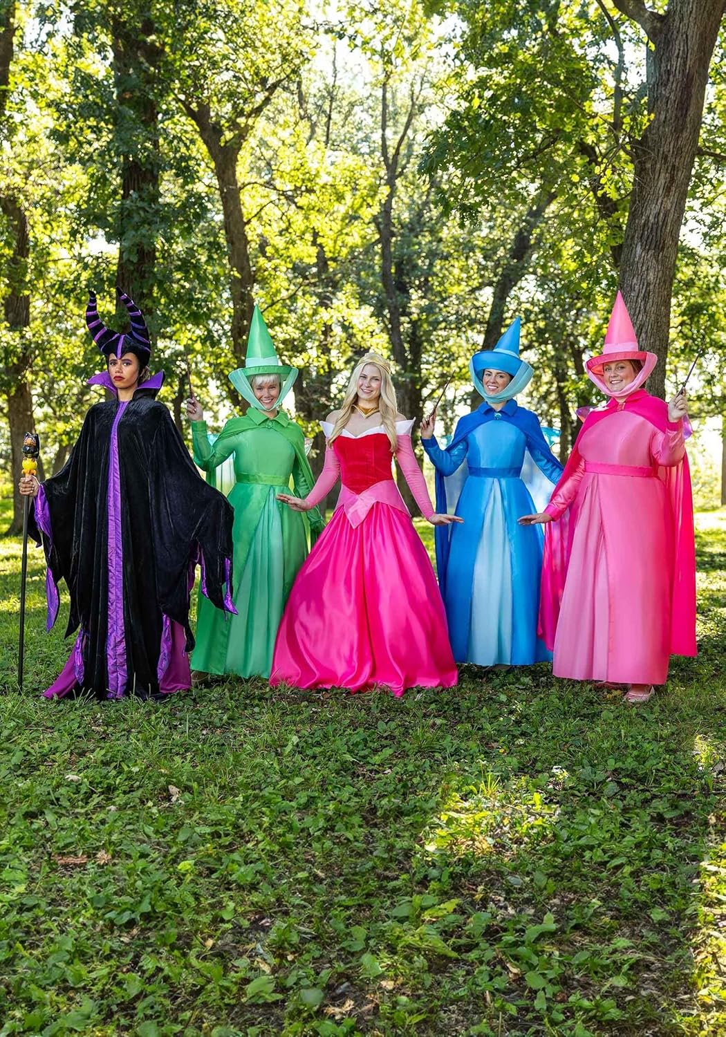 Women's Plus Size Disney Sleeping Beauty Merryweather Costume, Blue Fairy Godmother Cosplay Outfit