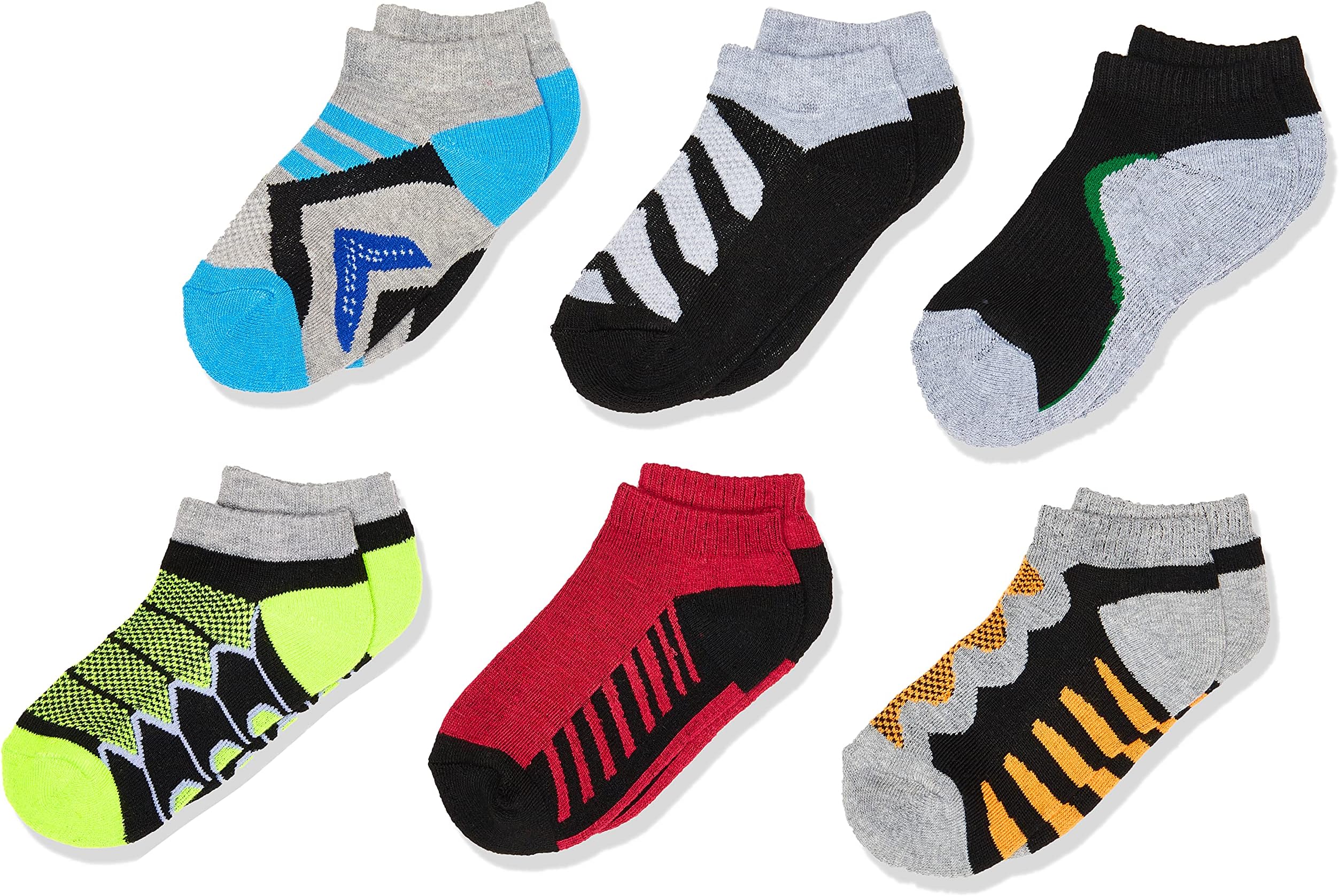 Boy's Tech Sport Low Cut Socks 6 Pair Pack