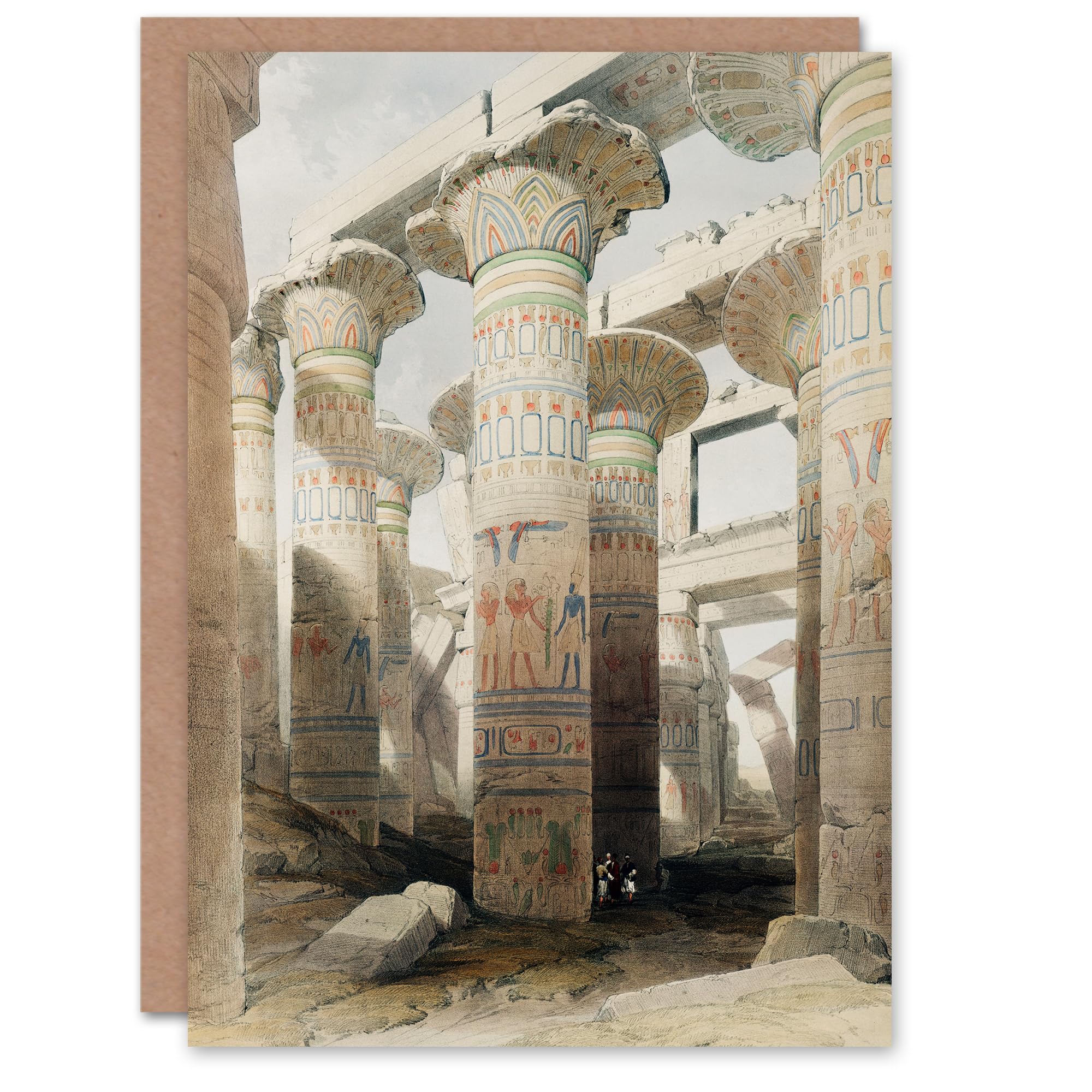Artery8 David Roberts Art Card Karnak Temple Great Hypostyle Hall