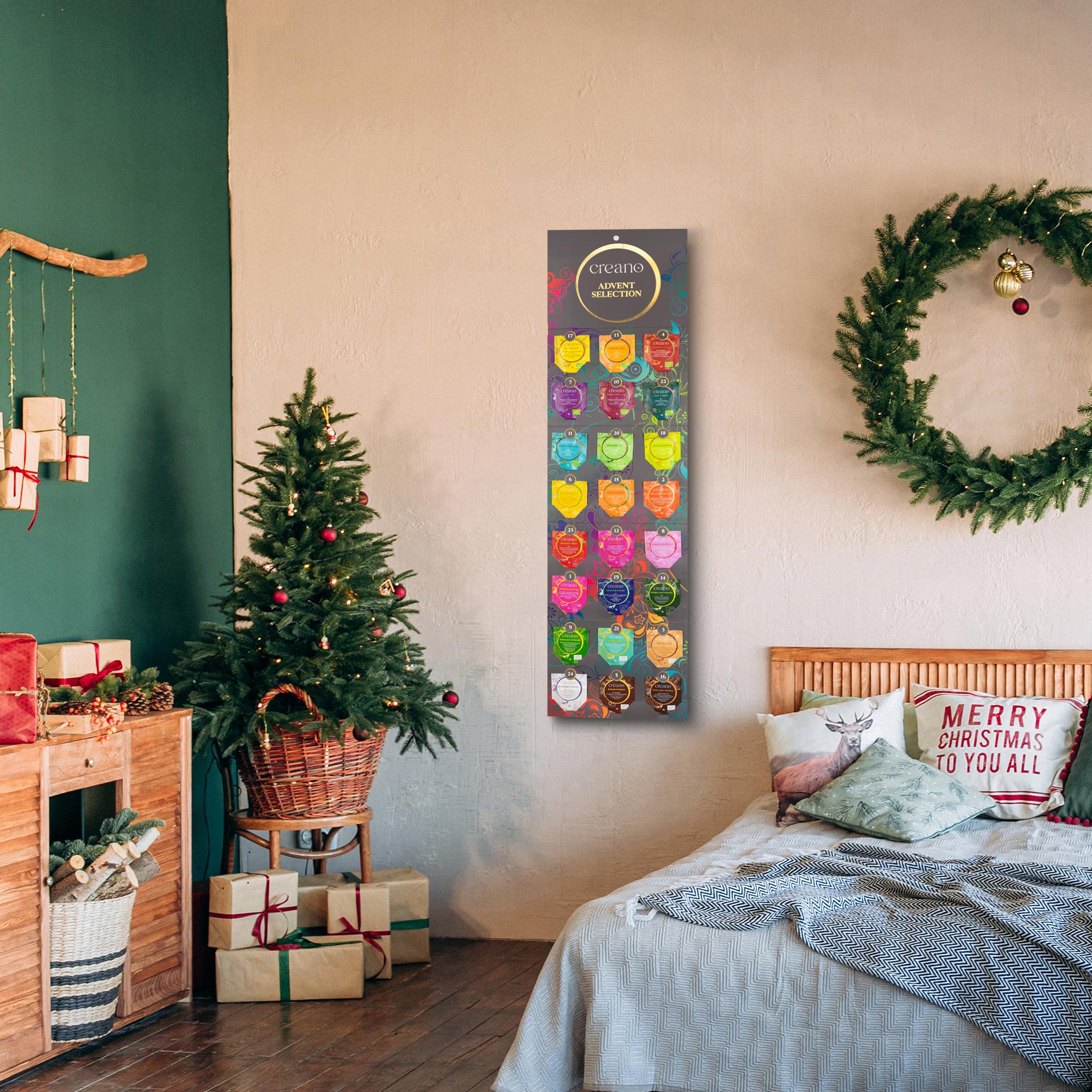 Creano calendrier de l’Avent BIO 24 sachets de thé assortis 24 variétés coffret cadeau*