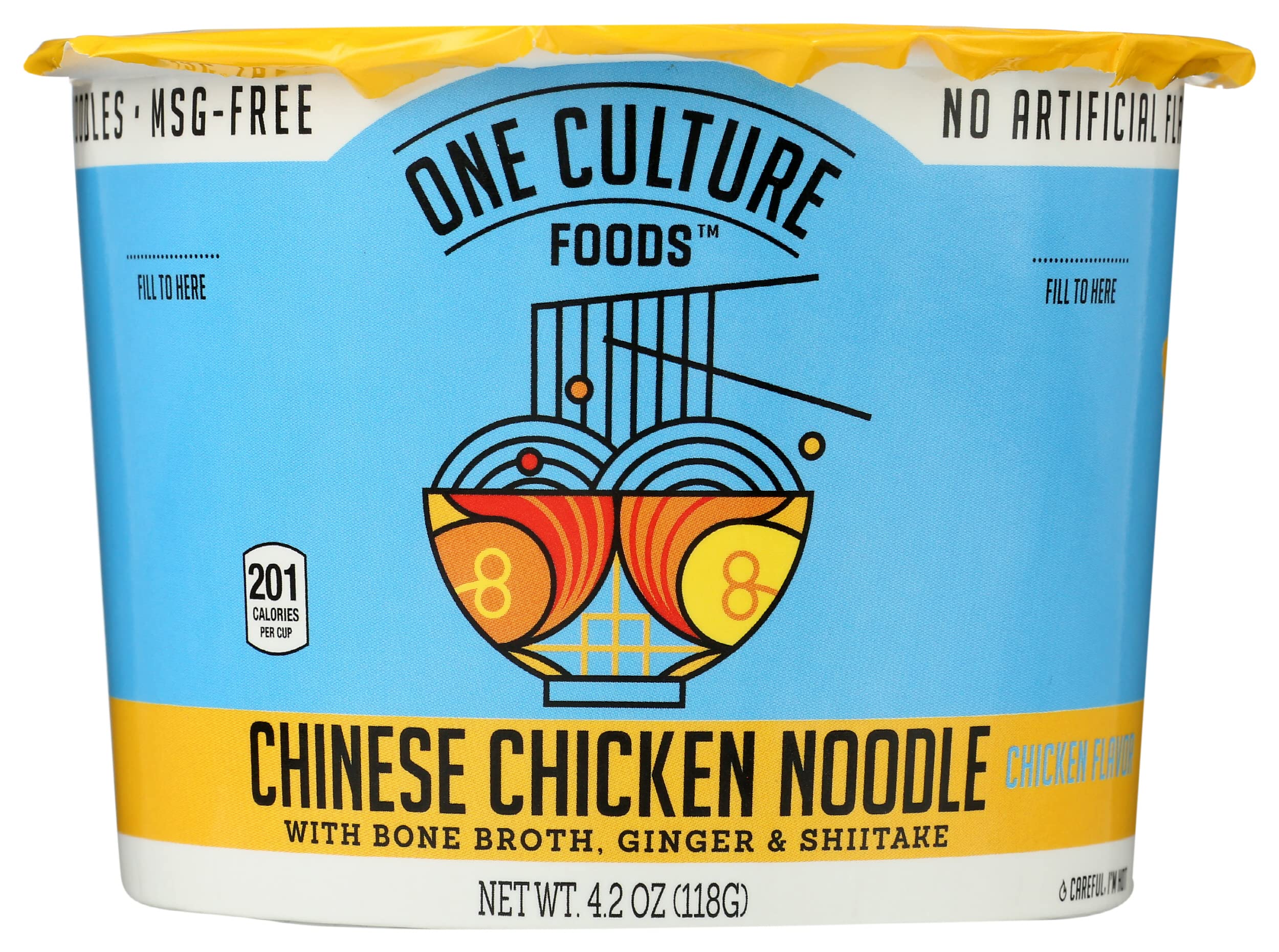 ONE CULTURE FOODS Chinese Chicken Noodle Cup, 4.2 OZ | Grocery