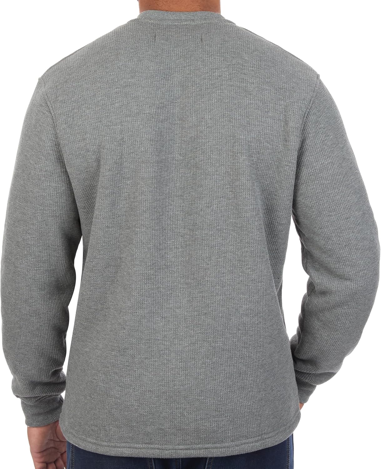 The American Outdoorsman Sherpa Lined Waffle Henley for Men - Thermal Long Sleeve Shirt Bonded Sherpa Lining For Outdoors - Image 4