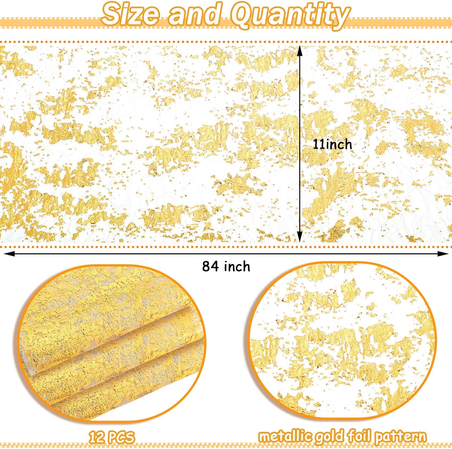 12 Pieces Gold Table Runner Metallic Thin Mesh Table Runner Roll 11 x 84 Inches Rectangle Glitter Runner for Wedding Baby Shower Birthday