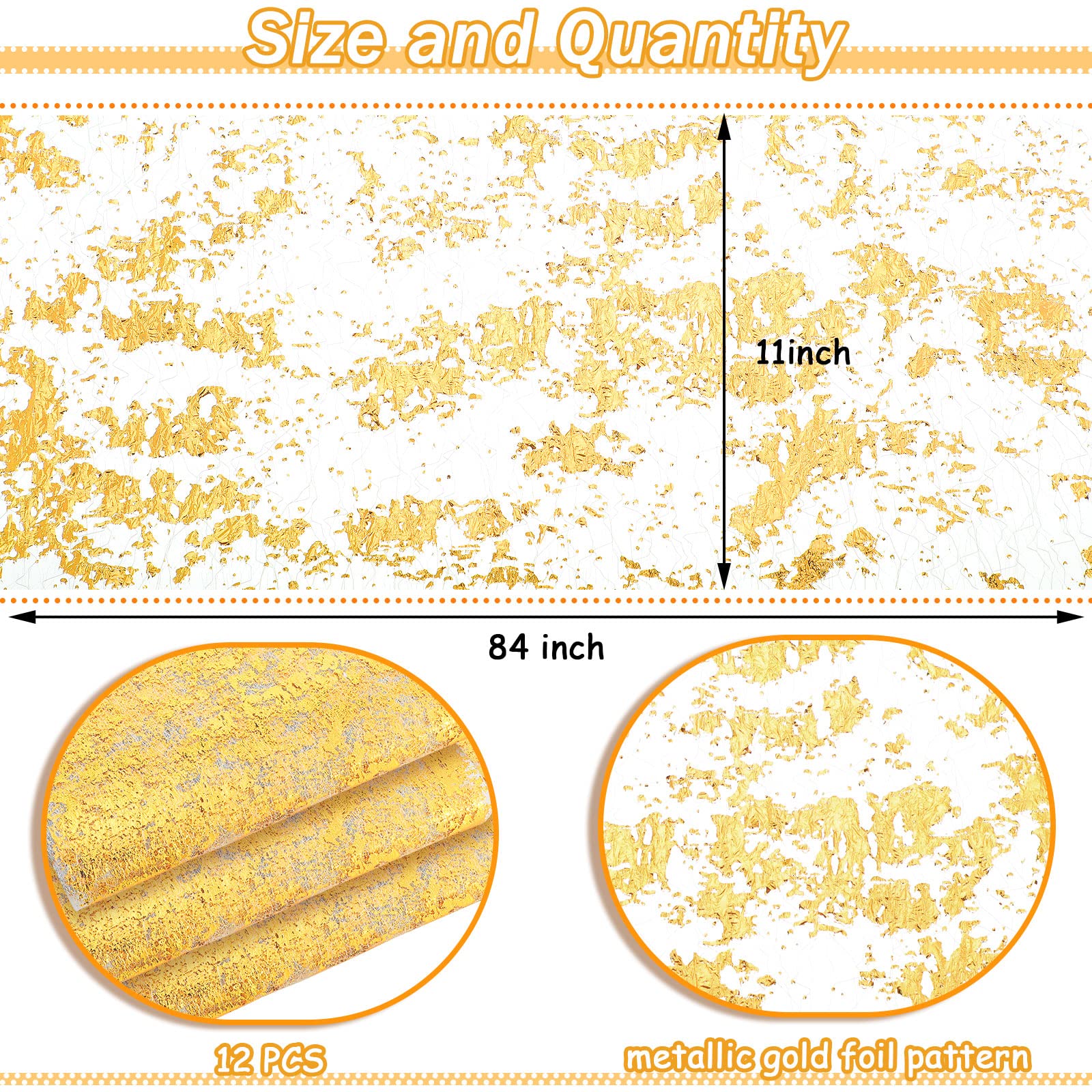 12 Stück Gold Tischläufer Metallic Dünn Mesh Tischläufer Rolle 11 x 84 Zoll Gold Tischdekorationen für Party Glitzer Tischläufer Rechteckig Dünne Tischdecken für Hochzeit Babyparty Geburtstag