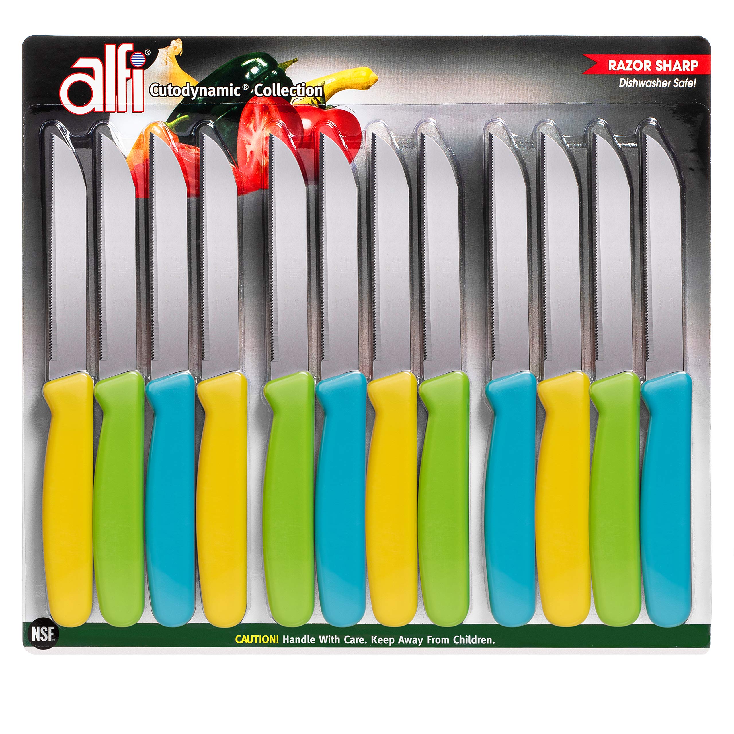 Alfi All-Purpose Knives Pointed Tip (Ultra Bright Multi-Color, 12 pack)