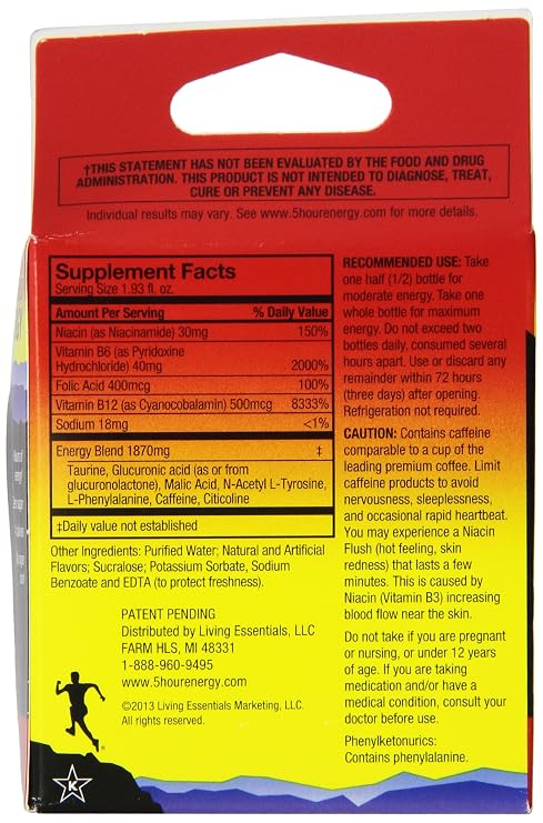 5-hour Energy, Berry Flavor, 2-ct, 1.93 fl oz
