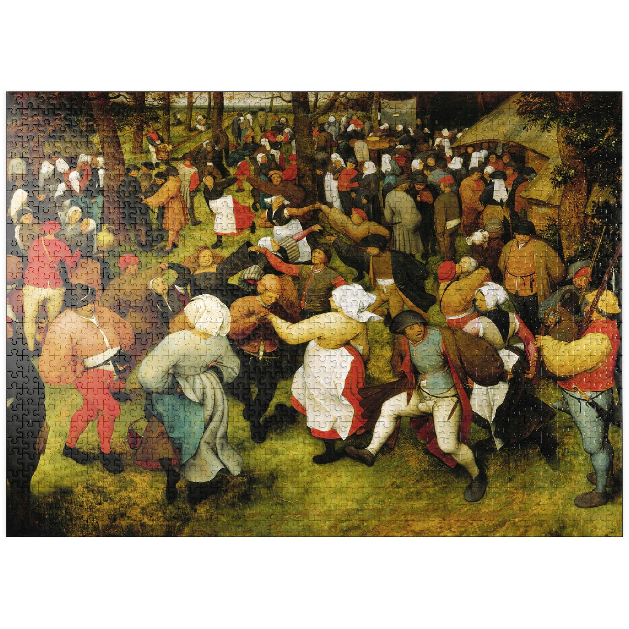 MyPuzzle The Wedding Dance in The Open Air 1566 by Pieter Bruegel The Elder - Premium 1000 Piece Jigsaw Puzzle for Adults