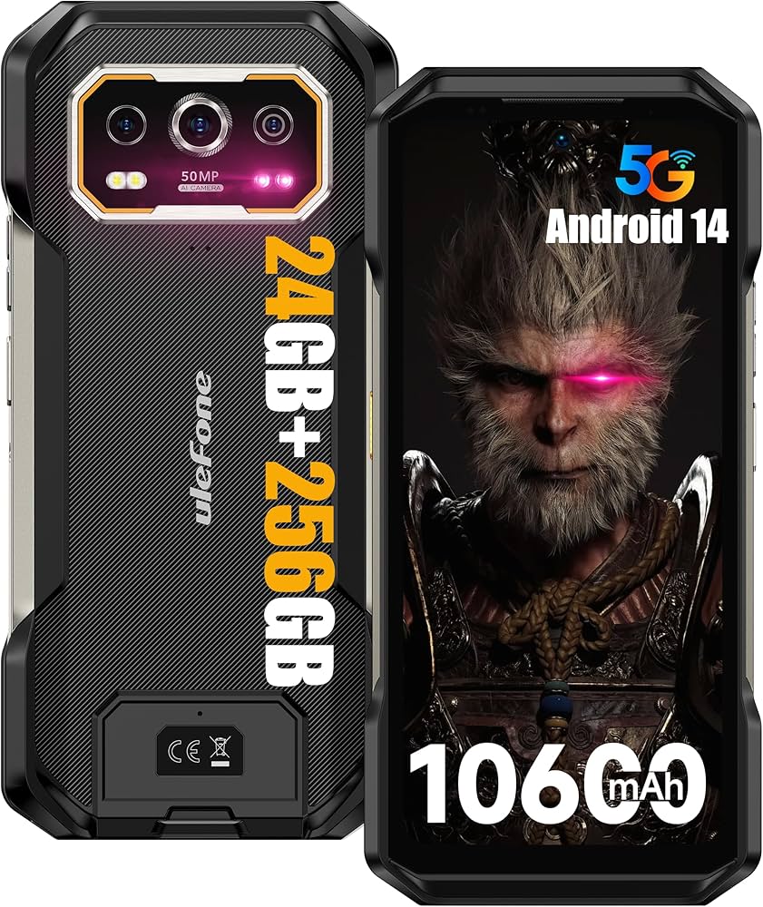 Ulefone Armor 27 Pro Téléphone Portable Incassable 5G, 10600mAh