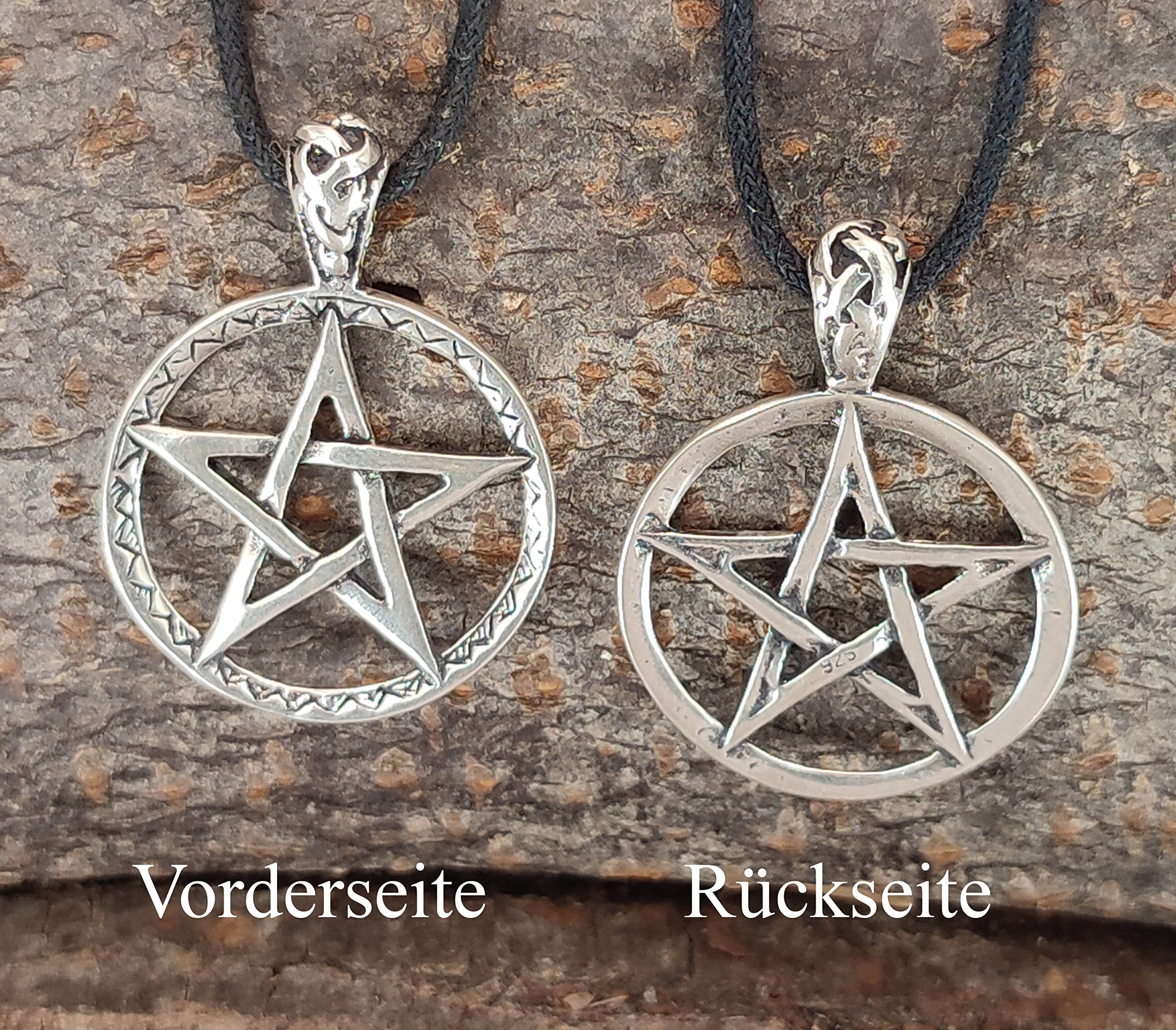 Kiss of Leather - Ciondolo a forma di pentacolo in argento Sterling 925, n. 50