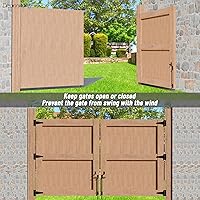 Vista 4 de Barra de caída de puerta con cane resistente de 36" extra gruesa, cierre de suelo de hardware para cercas y puertas de madera, PVC, vinilo, metal